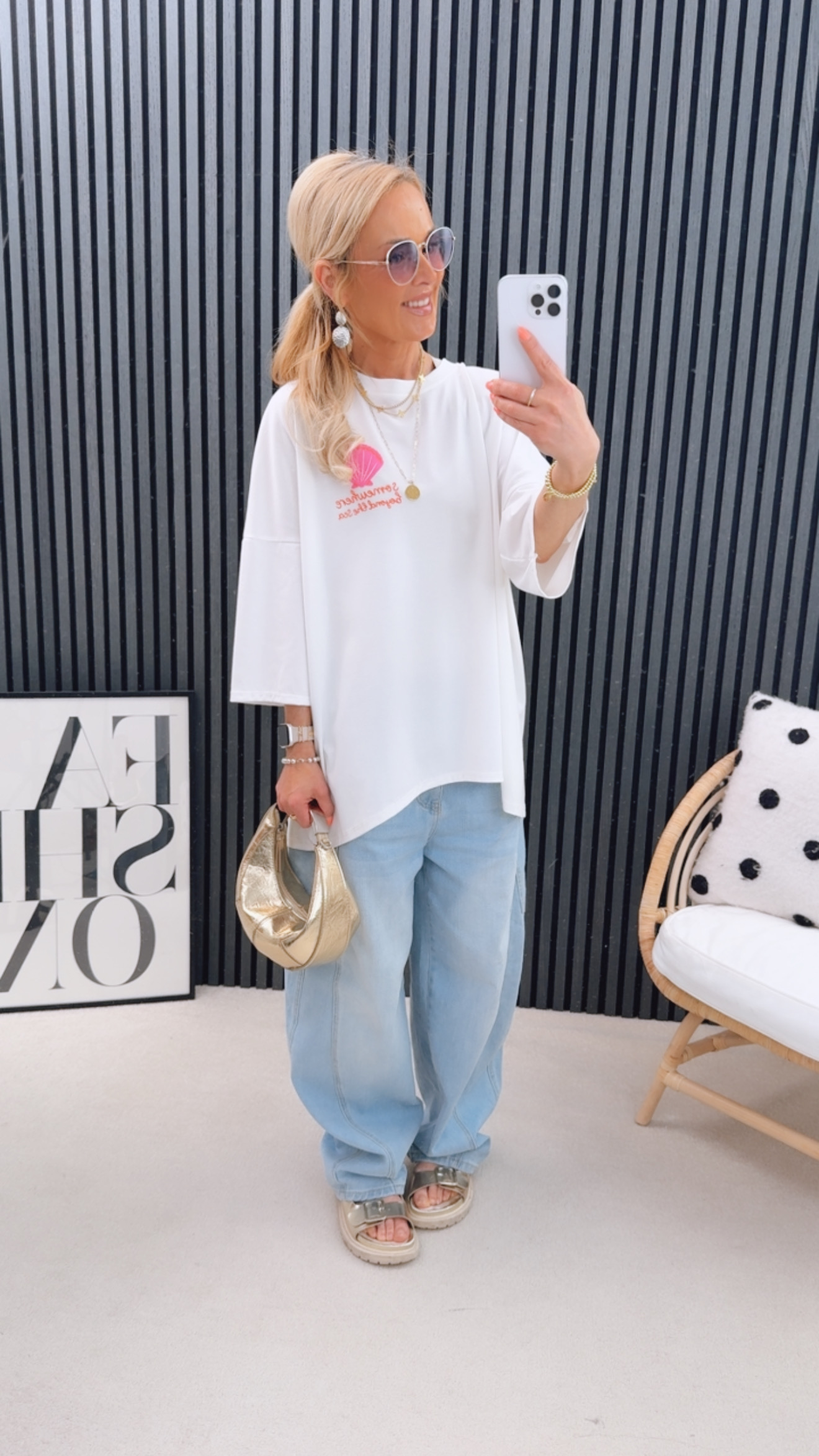 T-Shirt "Palme und Muschel"