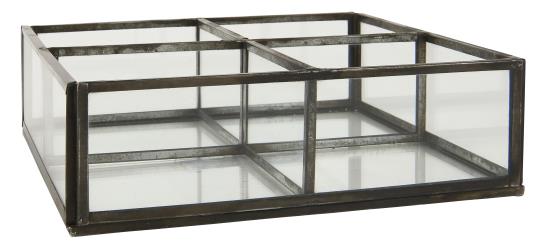 Glasbox mit 4 Fächern Glasbox mit 4 Fächern