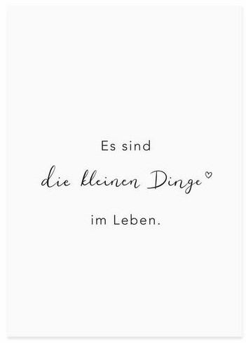 Spruchkarte "Kleine Dinge"