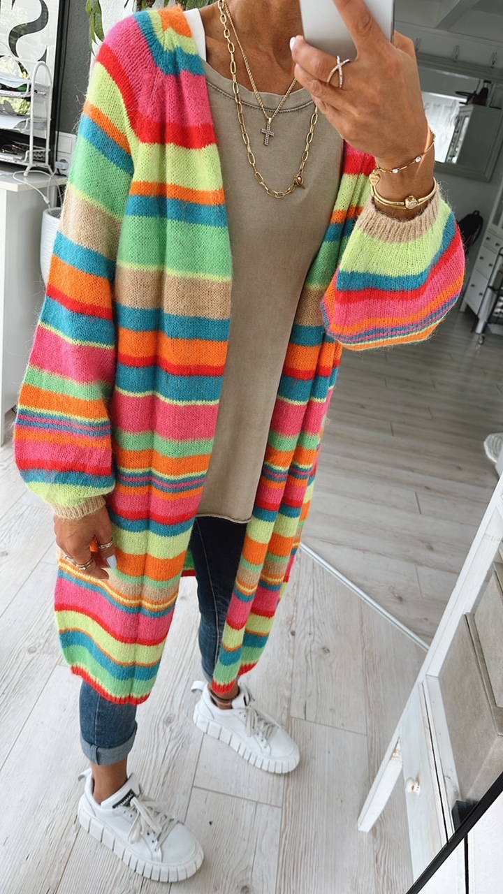 Strickcardigan "Colourstripe"