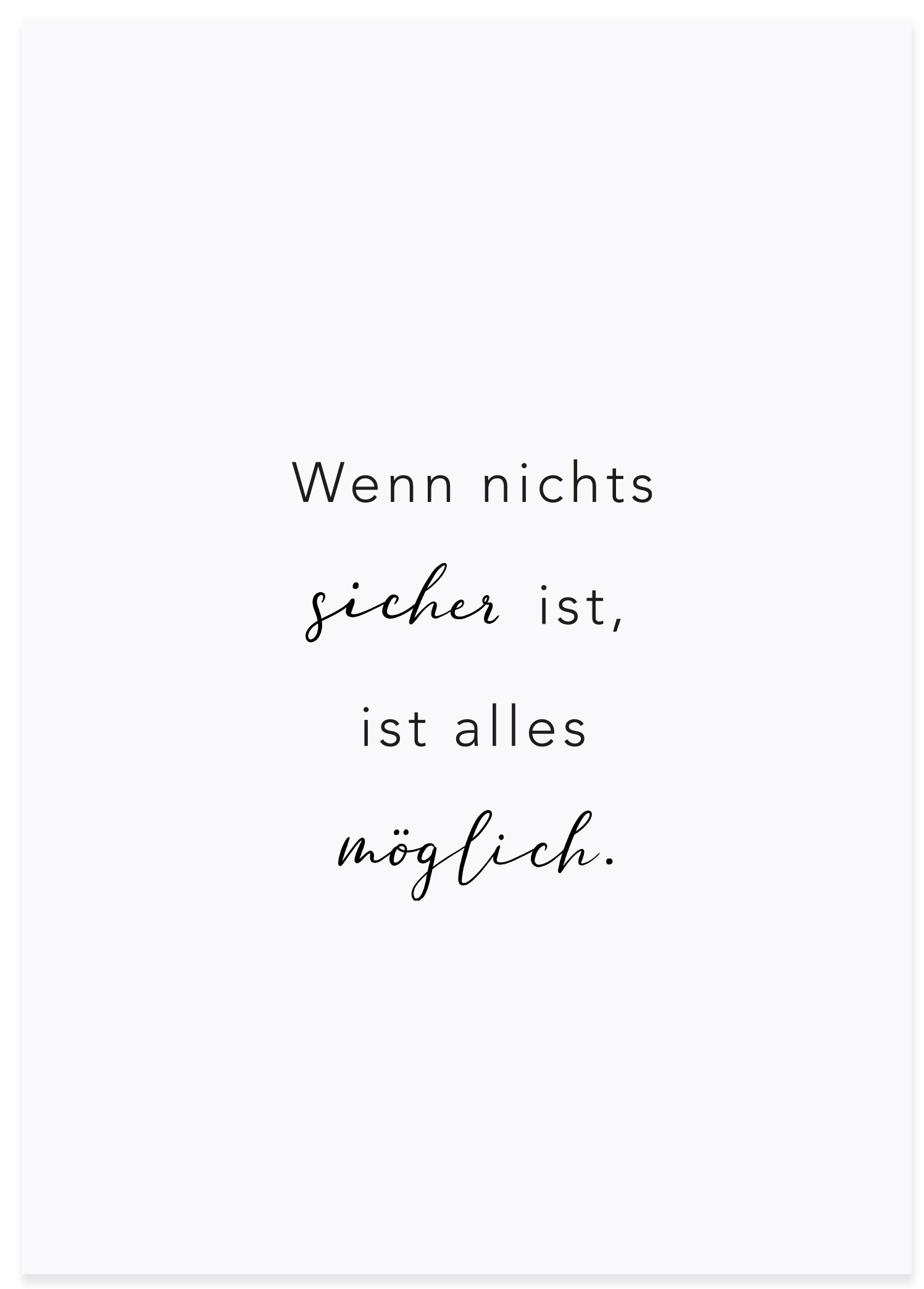 Spruchkarte "Alles möglich"