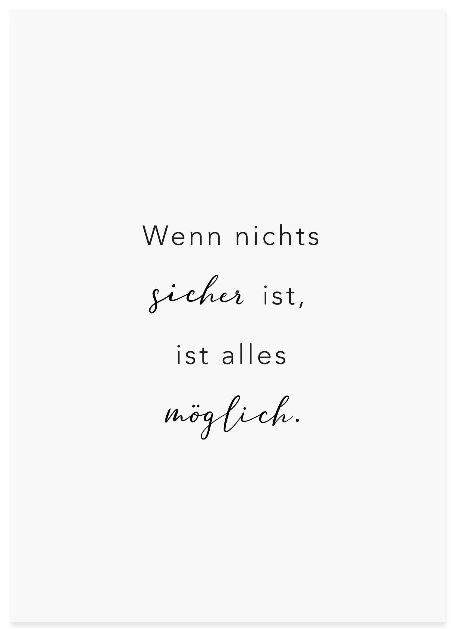 Spruchkarte "Alles möglich" Spruchkarte "Alles möglich"