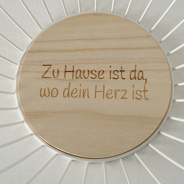 Aufbewahrungskorb "Holzboden - Zu Hause ist..."