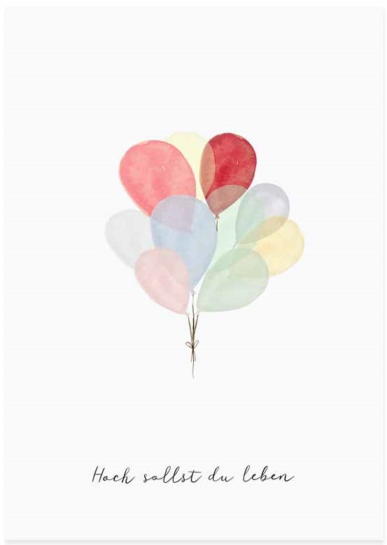 Glückwunschkarte "Luftballons"
