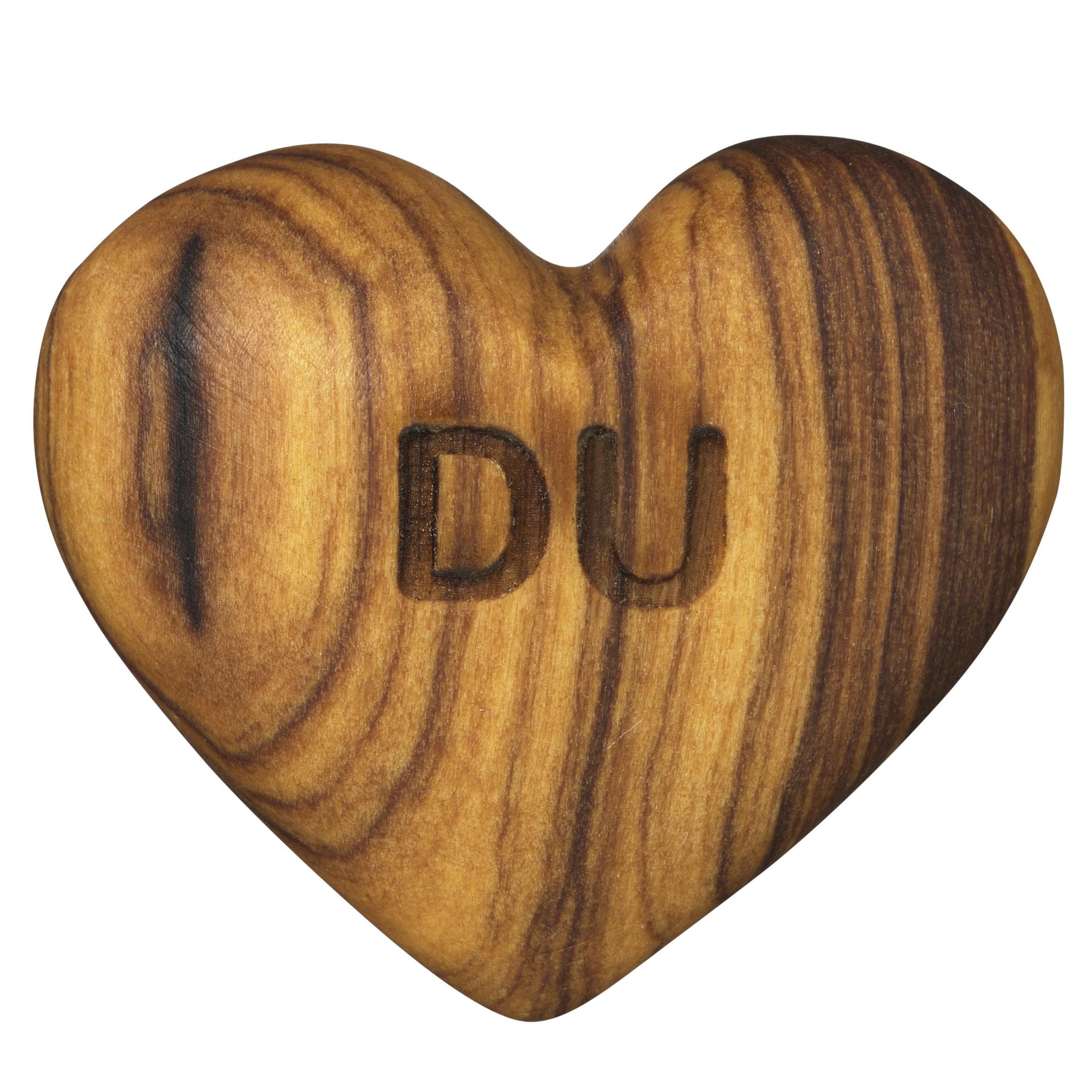 Herz aus Olivenholz "DU / ICH" Herz aus Olivenholz "DU / ICH"
