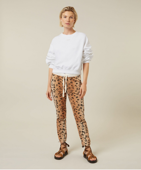 Hose "Cropped Jogger Leopard"