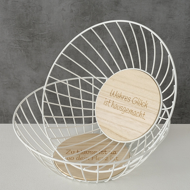 Aufbewahrungskorb "Holzboden - Wahres Glück..." Aufbewahrungskorb "Holzboden - Wahres Glück..."