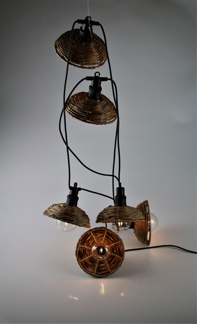 LED Lampe "Girlande Rattan"