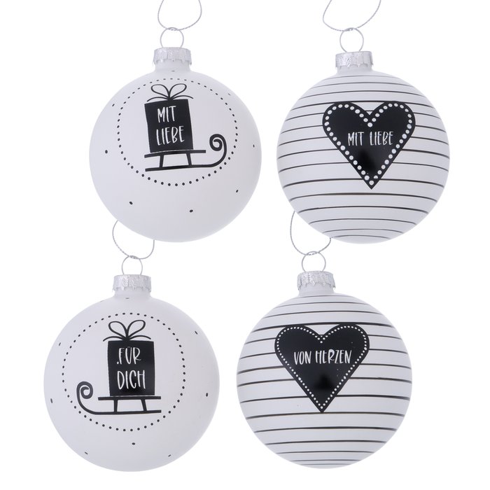 Weihnachtskugeln "Xeni" 4er -Set 