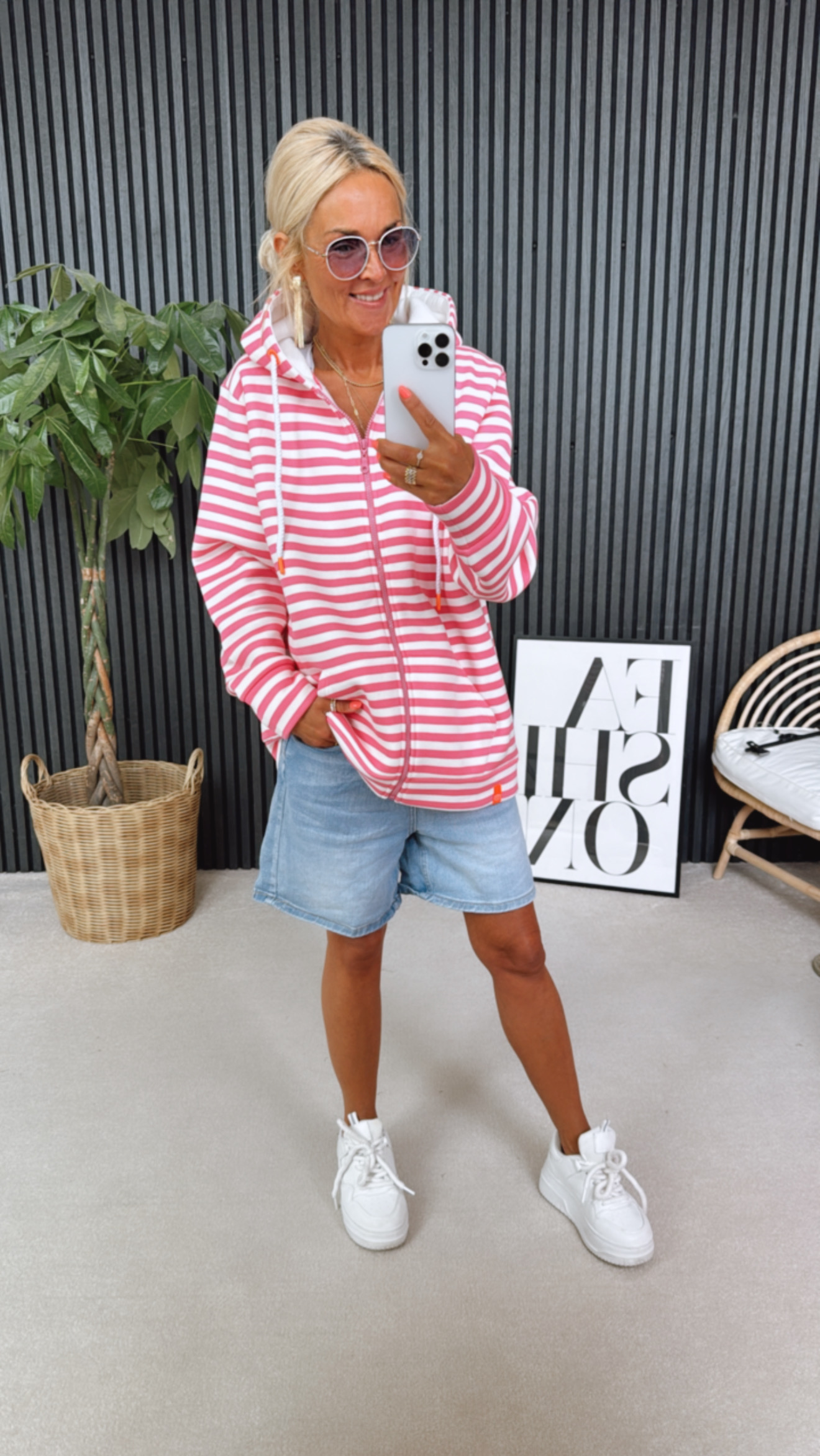 Hoodiejacke "Streifenliebe"