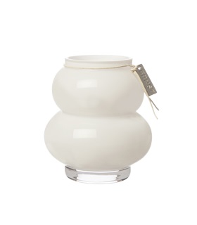 Glasvase "Curved White"