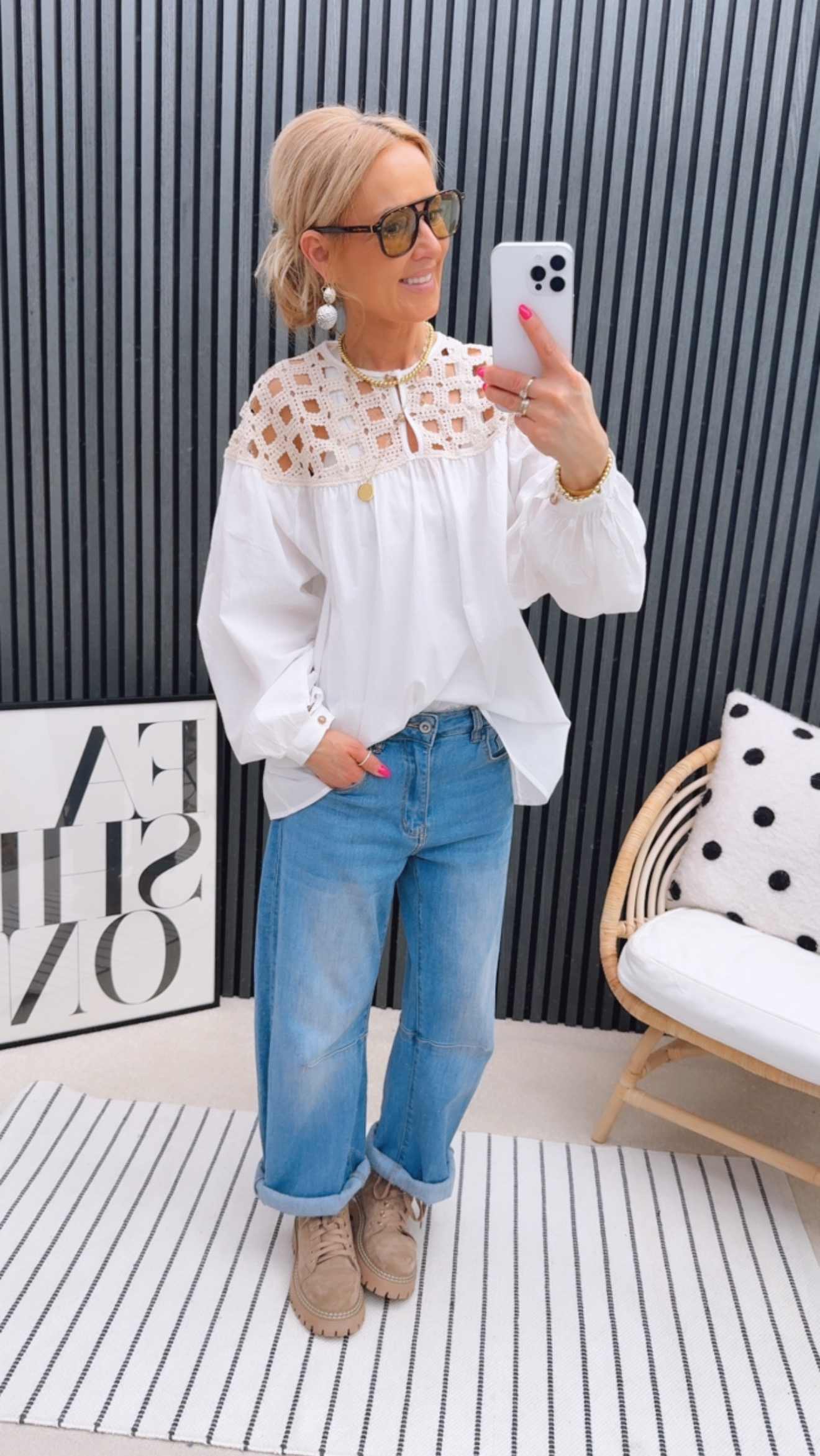 Bluse mit Stickerei "Millla"