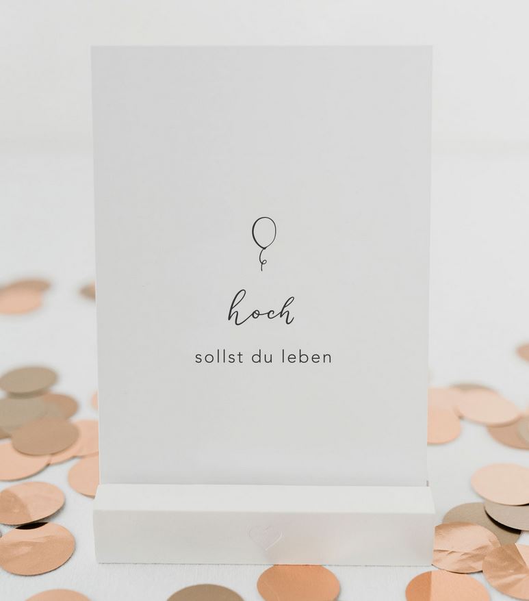 Spruchkarte "Hoch sollst du leben"