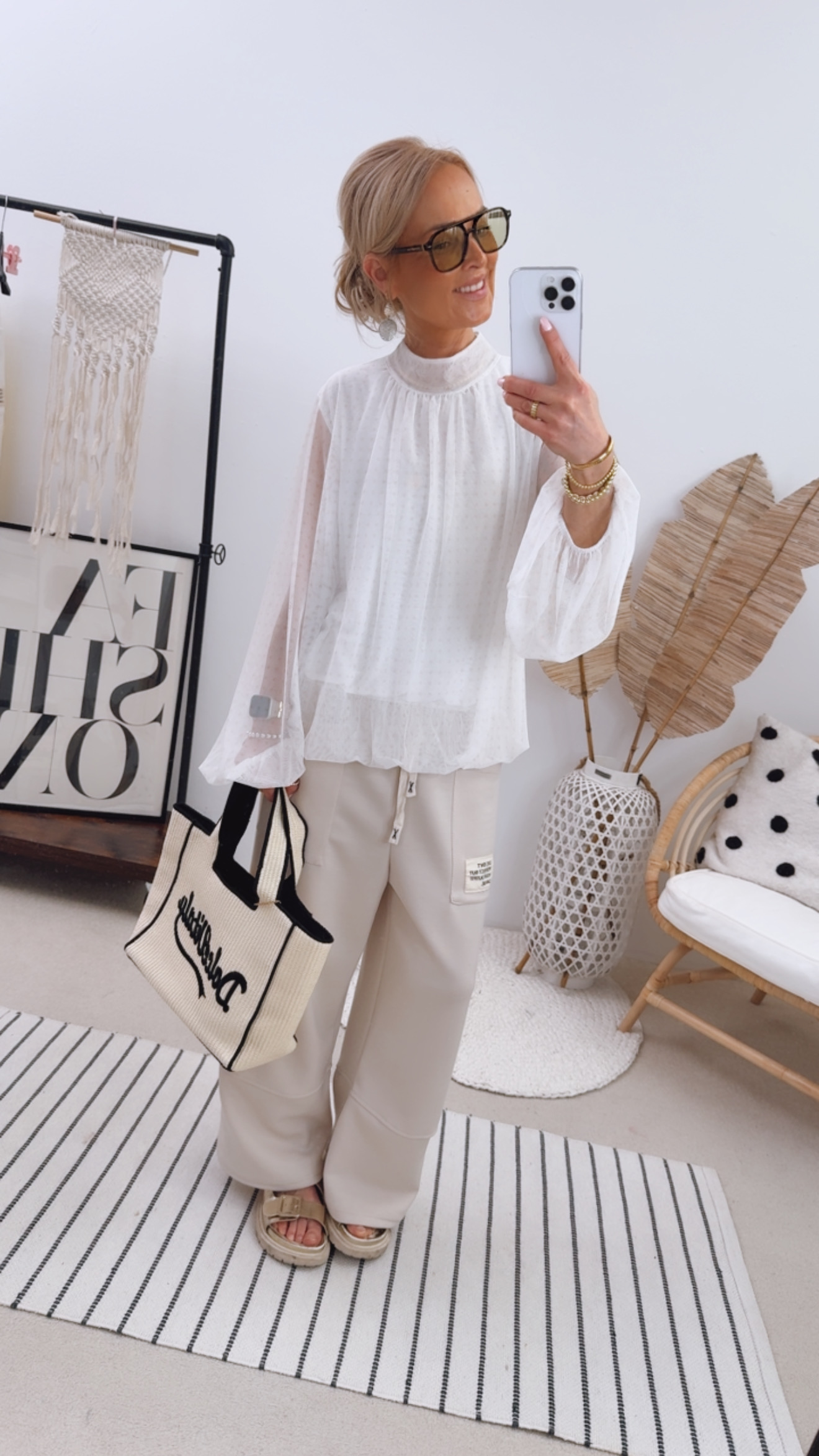 Bluse "Mesh Dotttis"