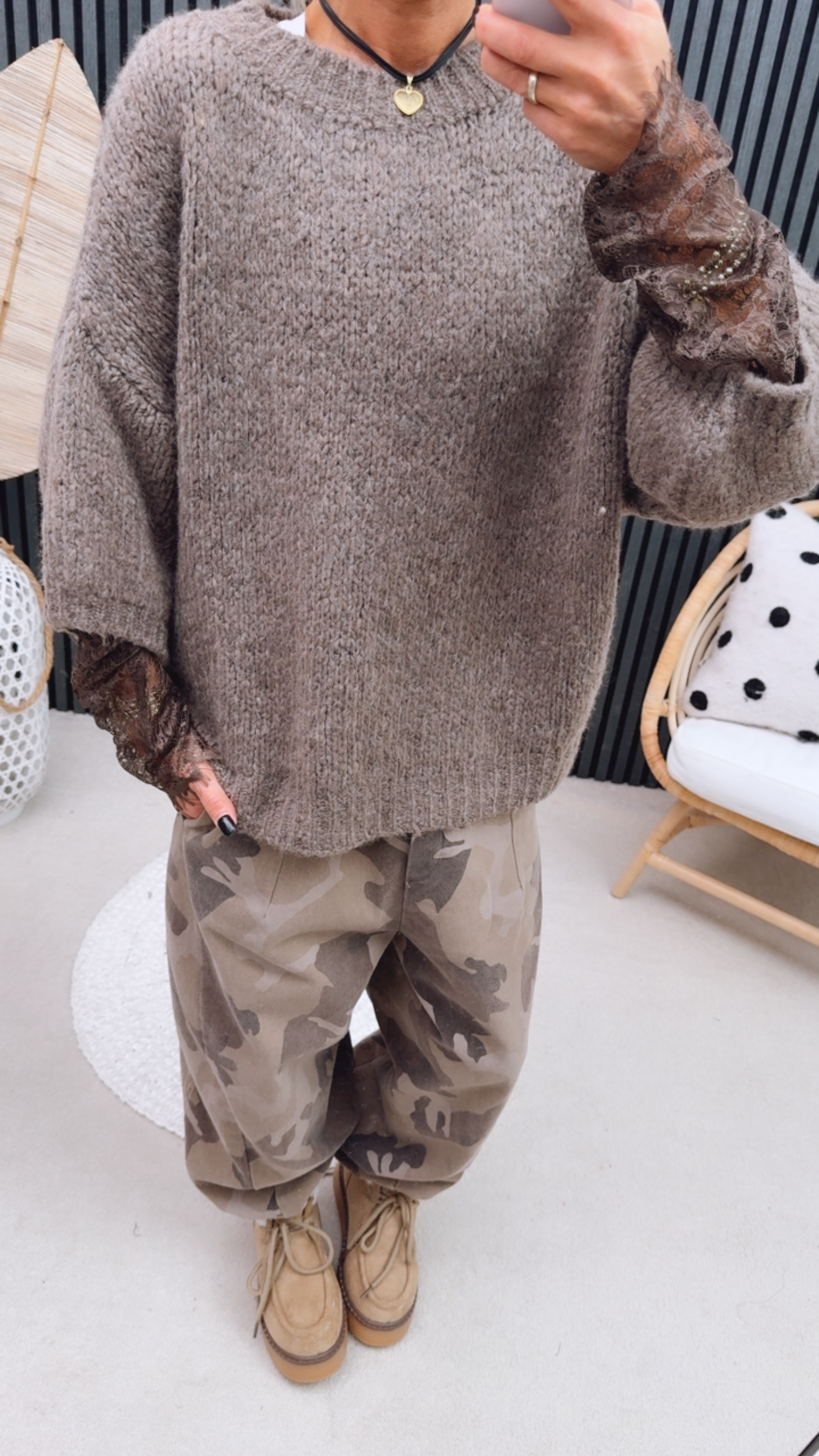 Strickpullover "Spitze & Strick"