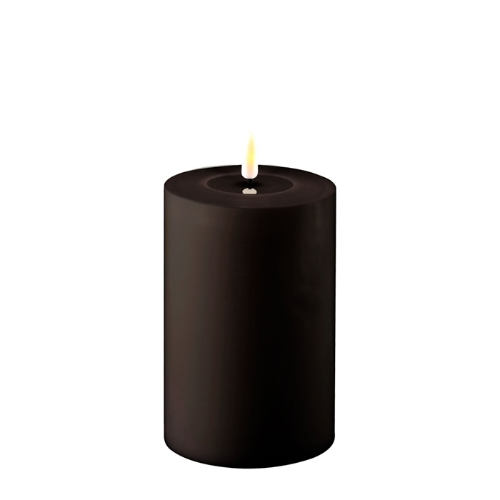 LED Stumpkerze schwarz "Outdoor" 10 x 15 cm