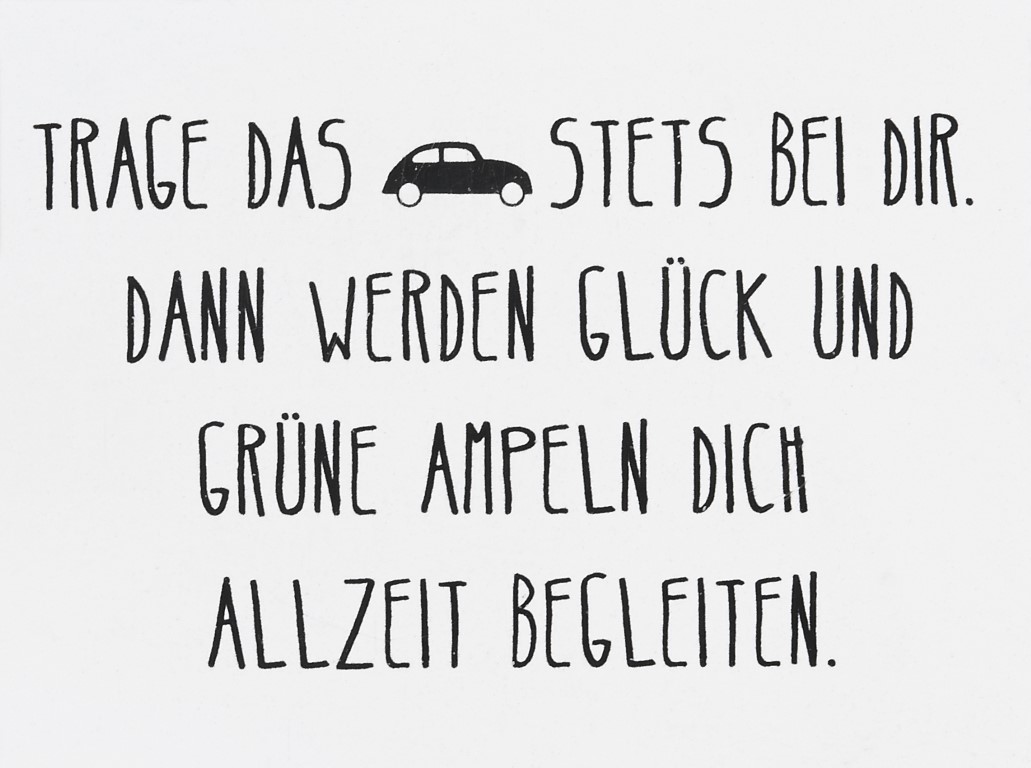 Taschenbegleiter "Gute Fahrt" Taschenbegleiter "Gute Fahrt"