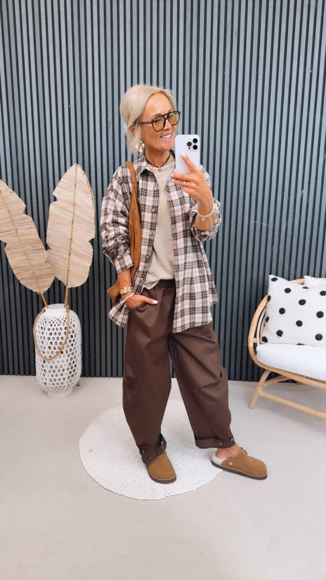Flanell Hemd "Autumn La vie est belle"