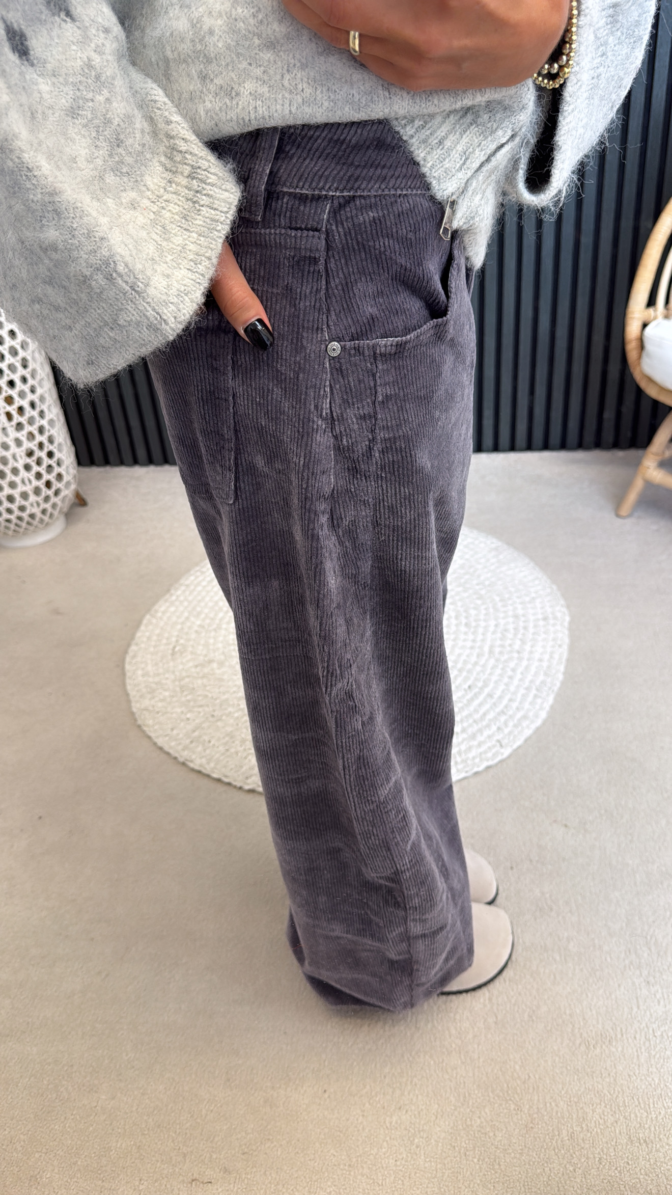 Hose "Cordhose Stonewashed"