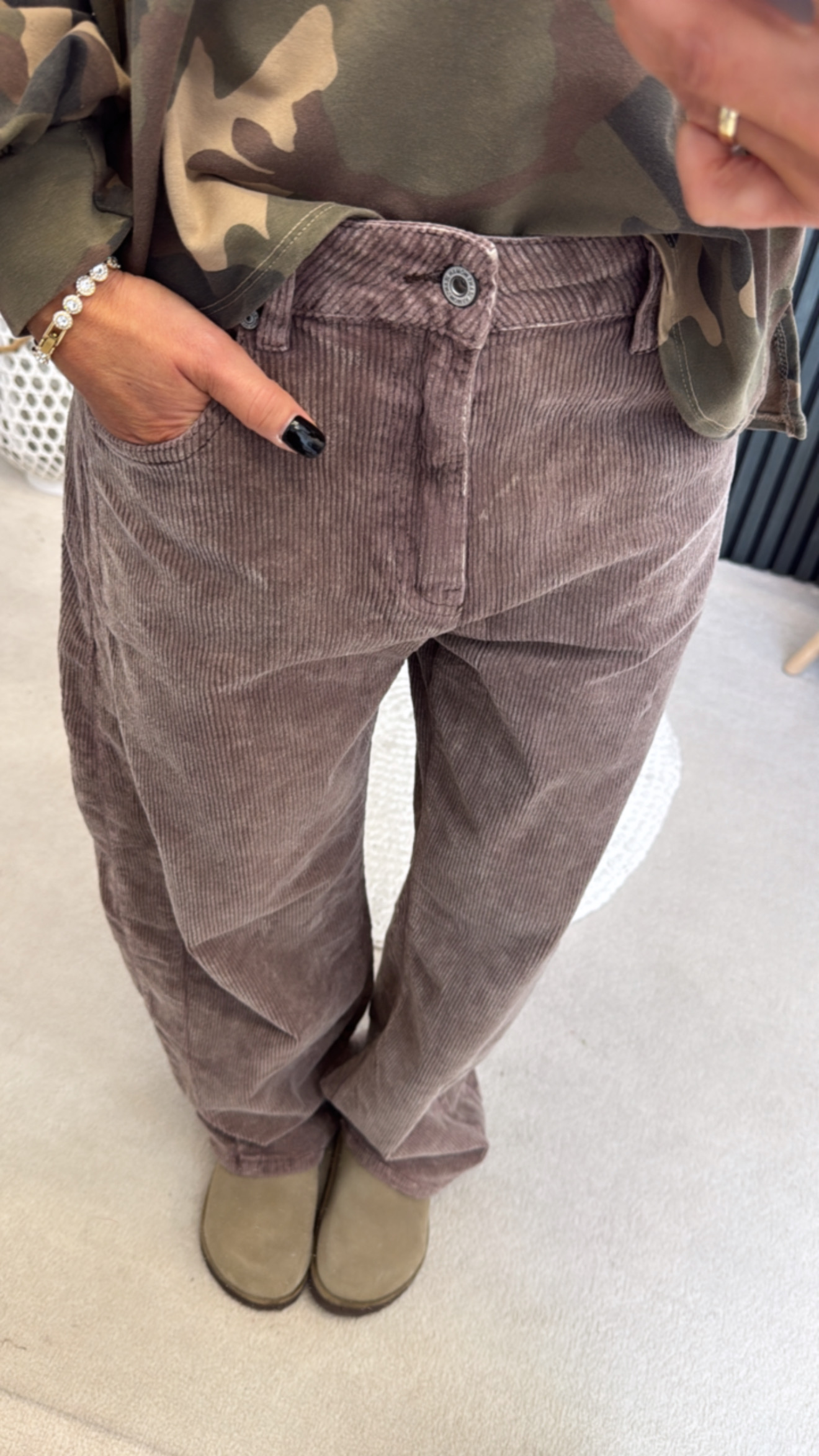 Hose "Cordhose Stonewashed"