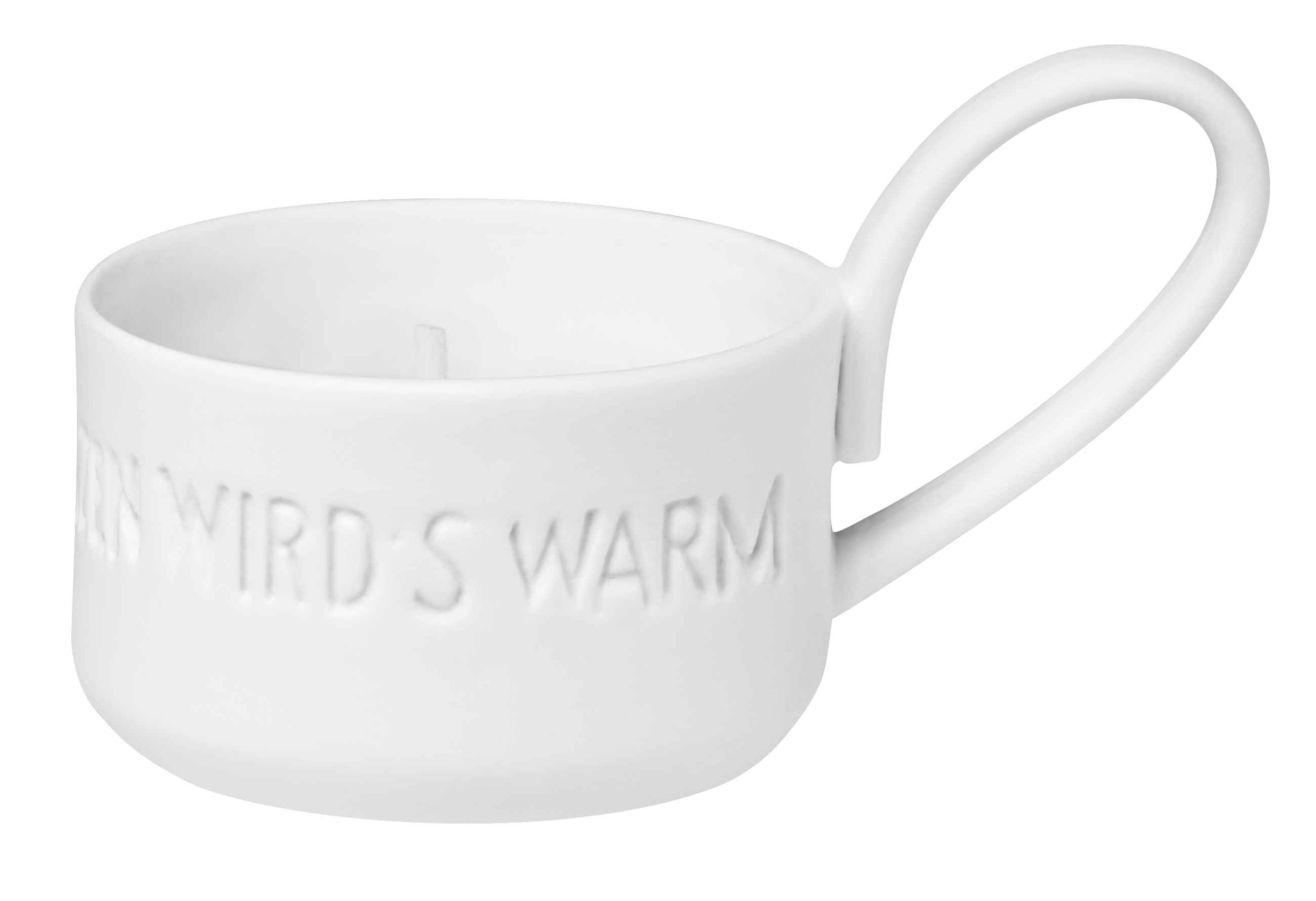 Teelichthalter "In den Herzen wird's warm"  