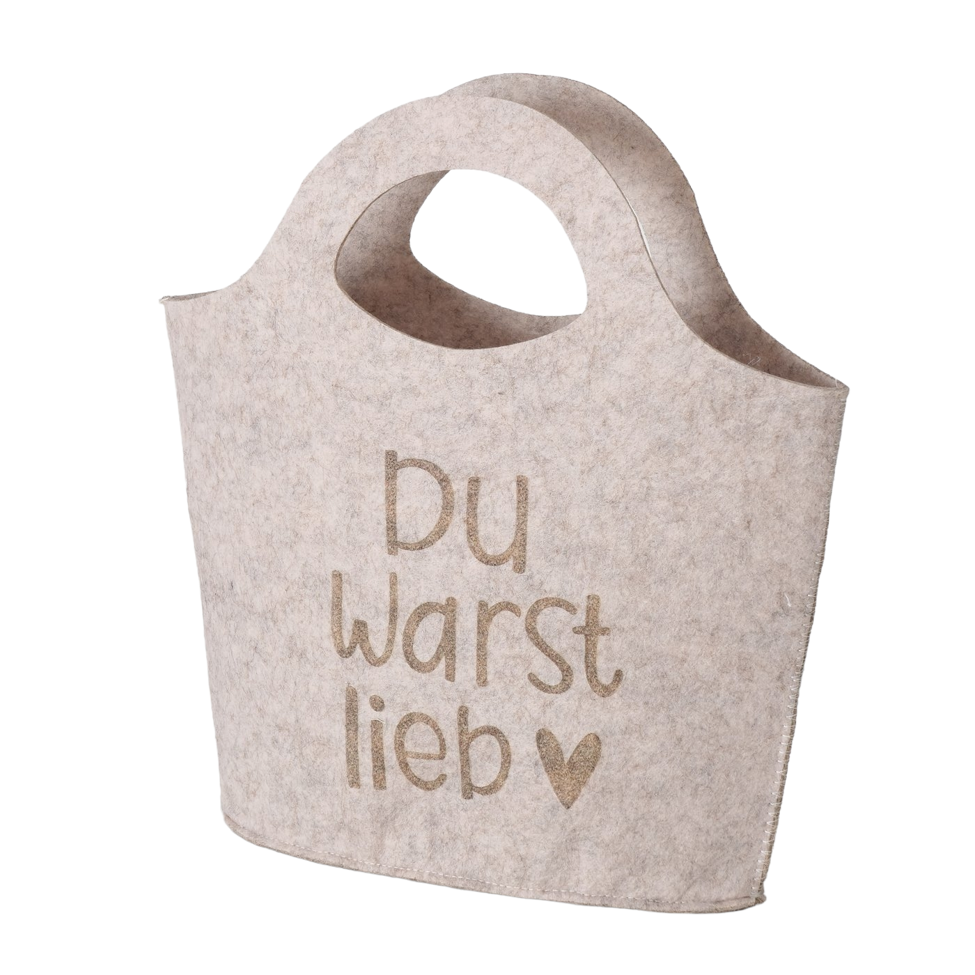 Filz Geschenktüte "Du warst lieb ♥"