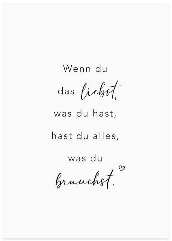 Spruchkarte "Wenn Du liebst"