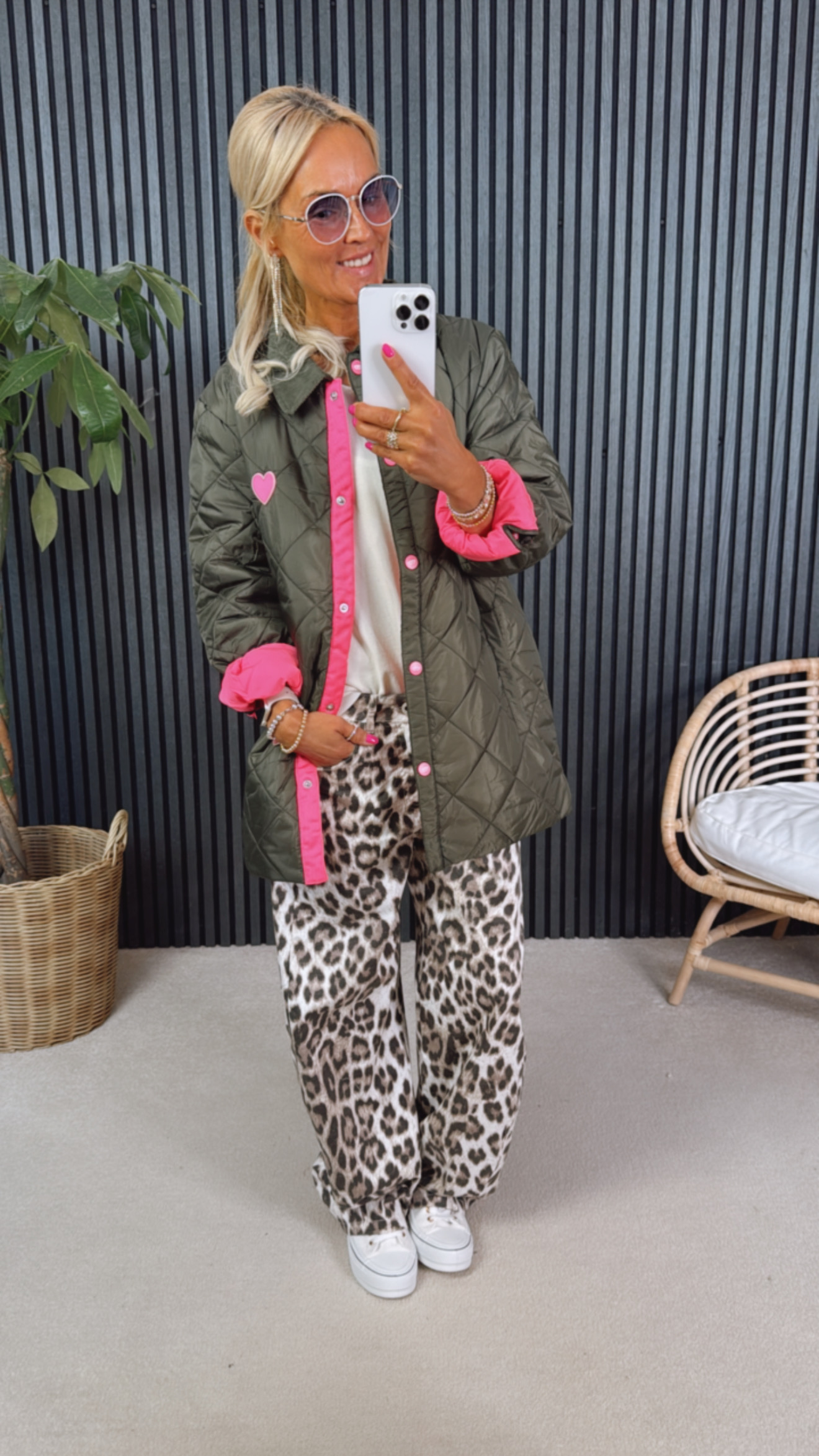 Stepp-Parka "Khakipink"