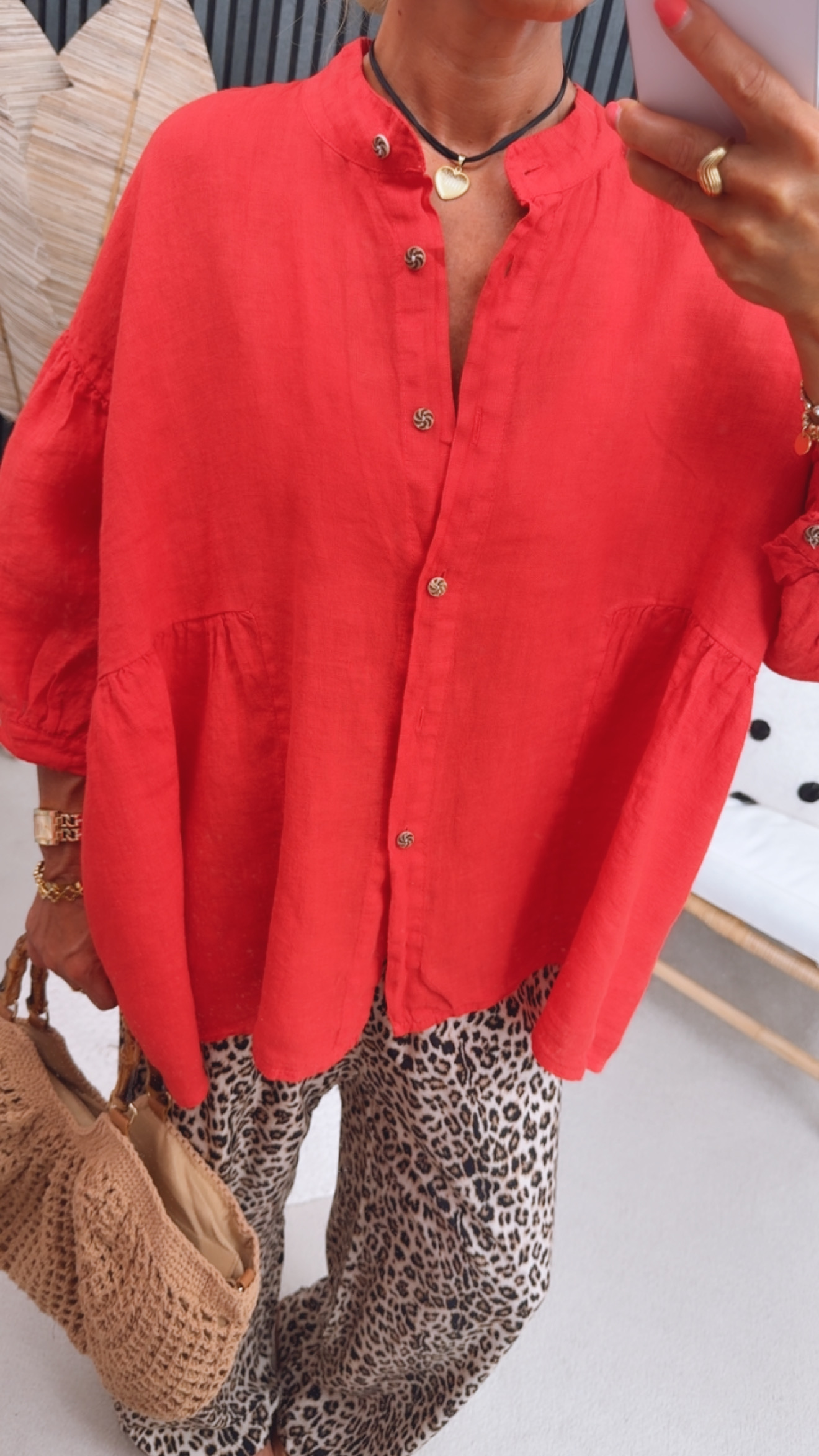 Leinen Bluse "Aveeeline"