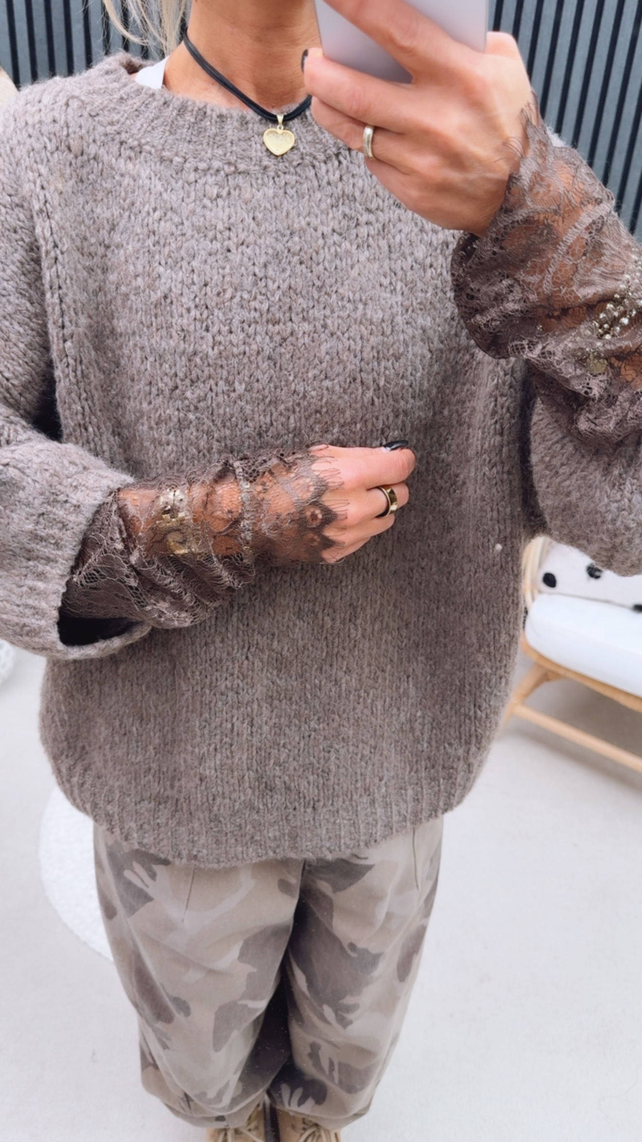 Strickpullover "Spitze & Strick"