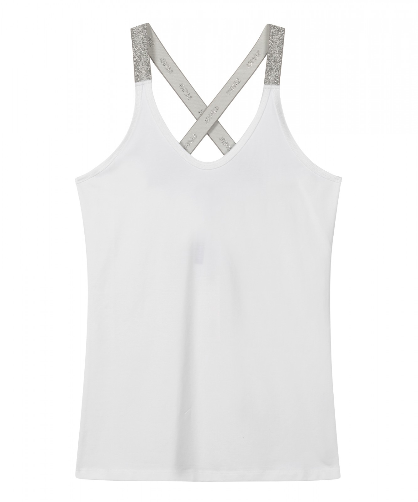 Top "Wrapper Lurex" white