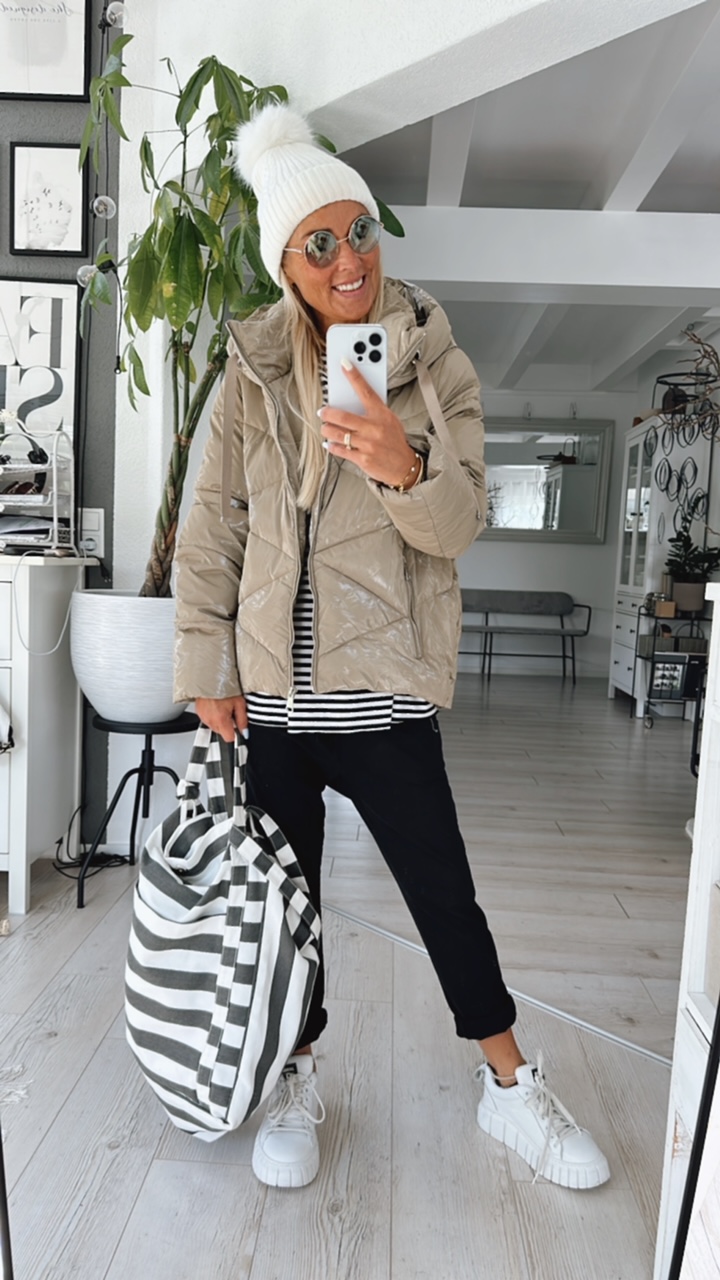 Winter Steppjacke "Carolll" Beige