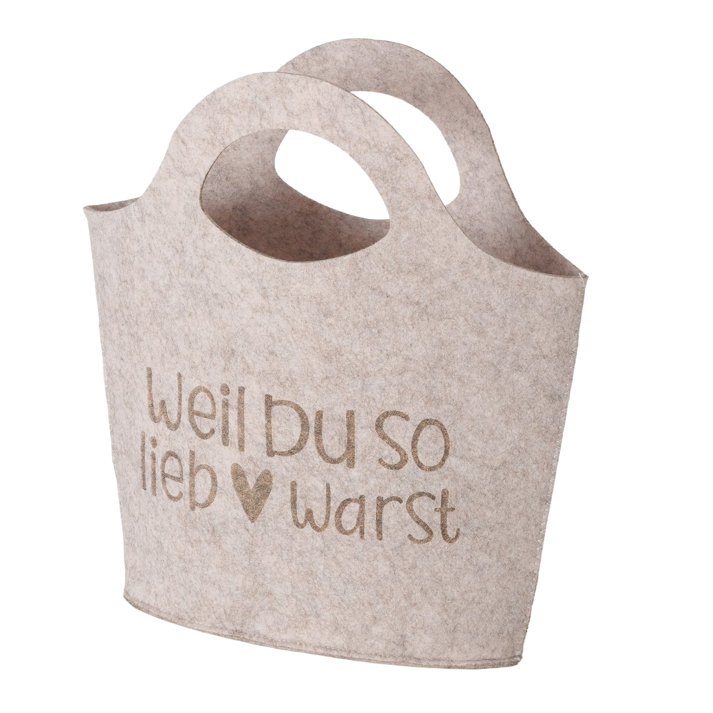 Filz Geschenktüte "Weil Du so lieb ♥ warst"
