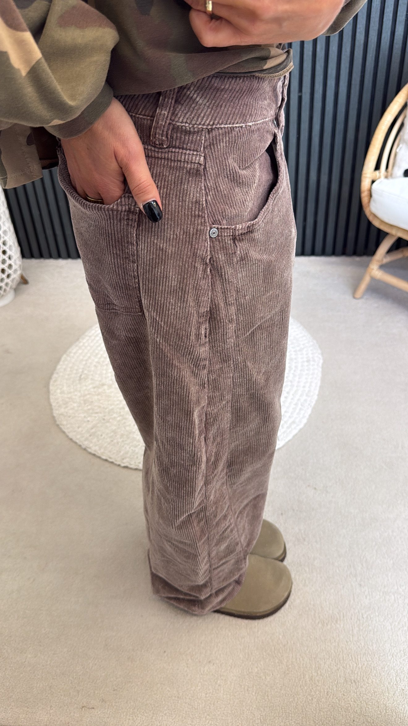 Hose "Cordhose Stonewashed"