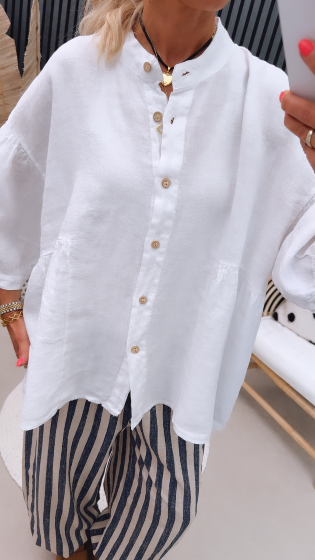Leinen Bluse "Aveeeline"
