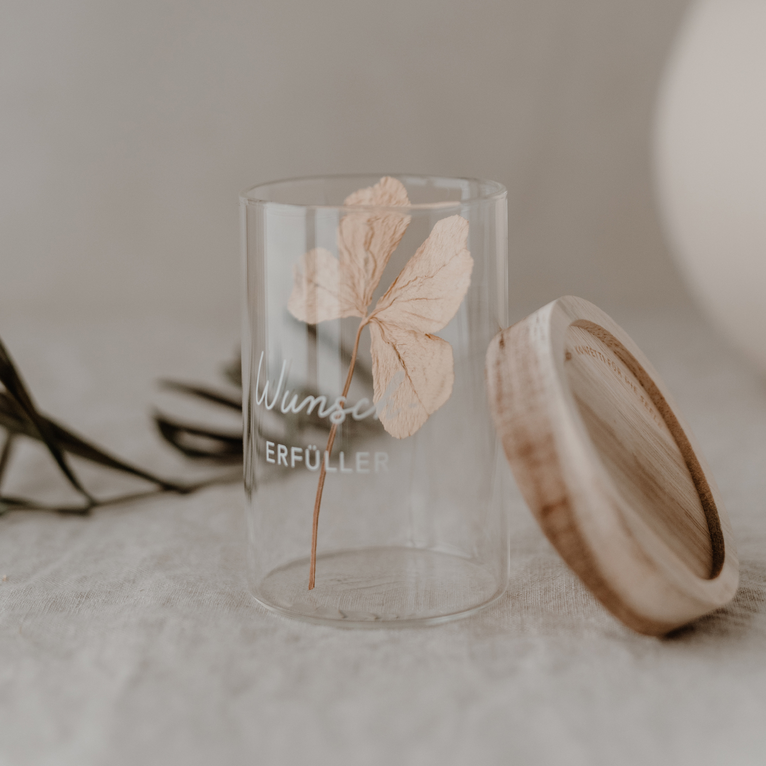 Mini Vorratsglas mit Spruch "Mitbringsel"
