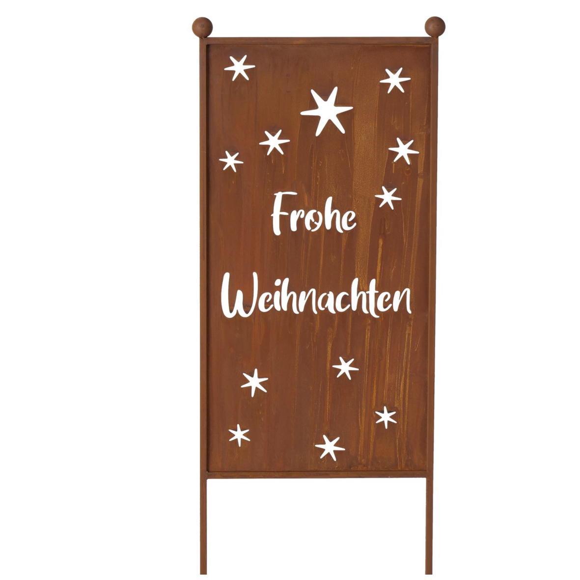 Gartenschild "Rosty - Frohe Weihnachten"