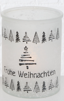 Windlicht "Frohe Weihnachten"