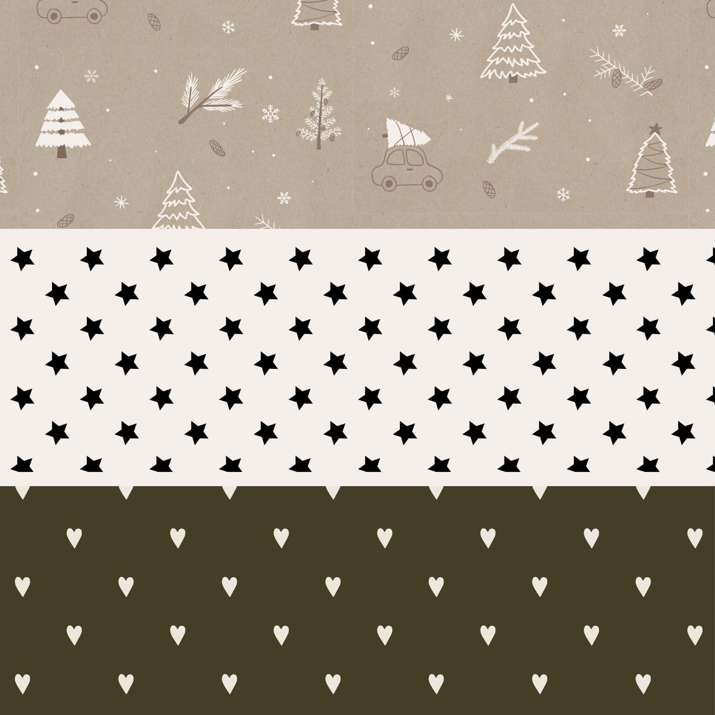 Geschenkpapier 3er-Set Geschenkpapier 3er-Set