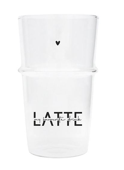 Glas "Latte My Favourite Drink"