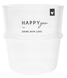Glas "Drink With Love"