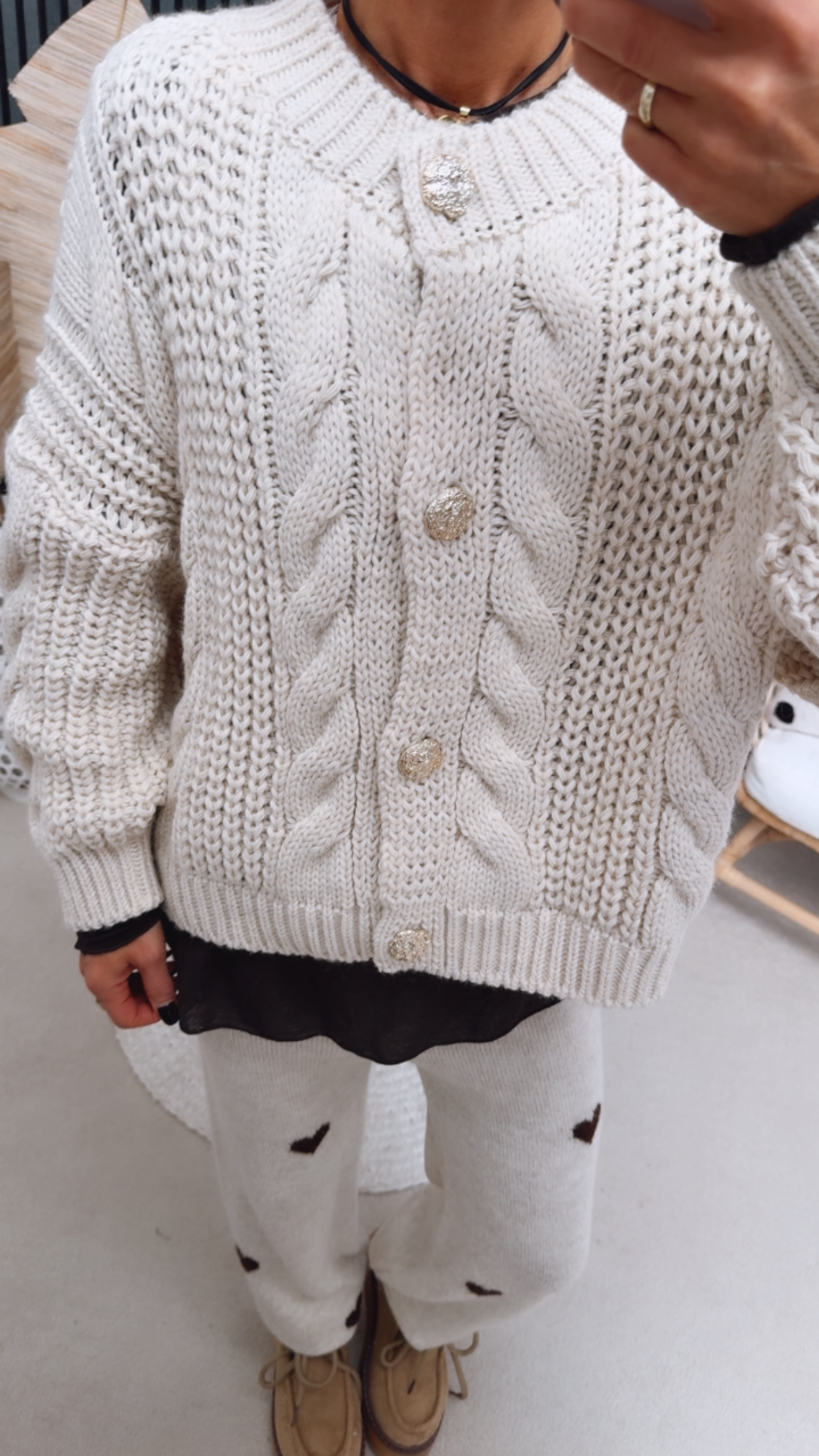 Zopf Strickcardigan "Hoooly"