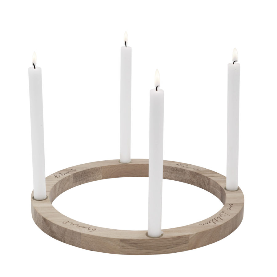 Adventskranz aus Eiche Adventskranz aus Eiche