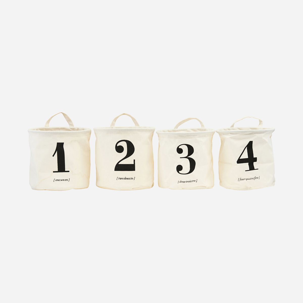Aufbewahrungskörbchen "1-2-3-4" Aufbewahrungskörbchen "1-2-3-4"