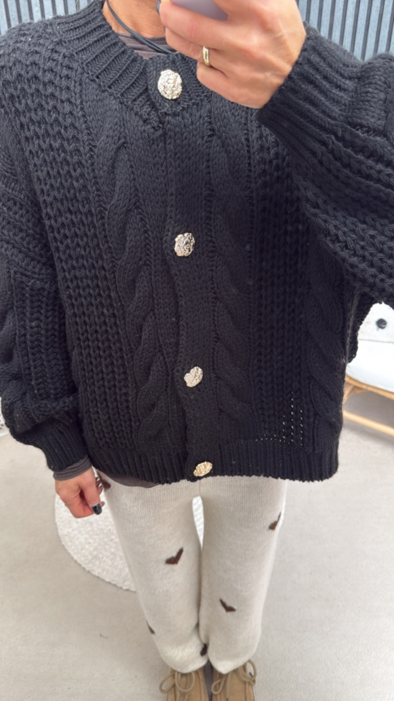 Zopf Strickcardigan "Hoooly"