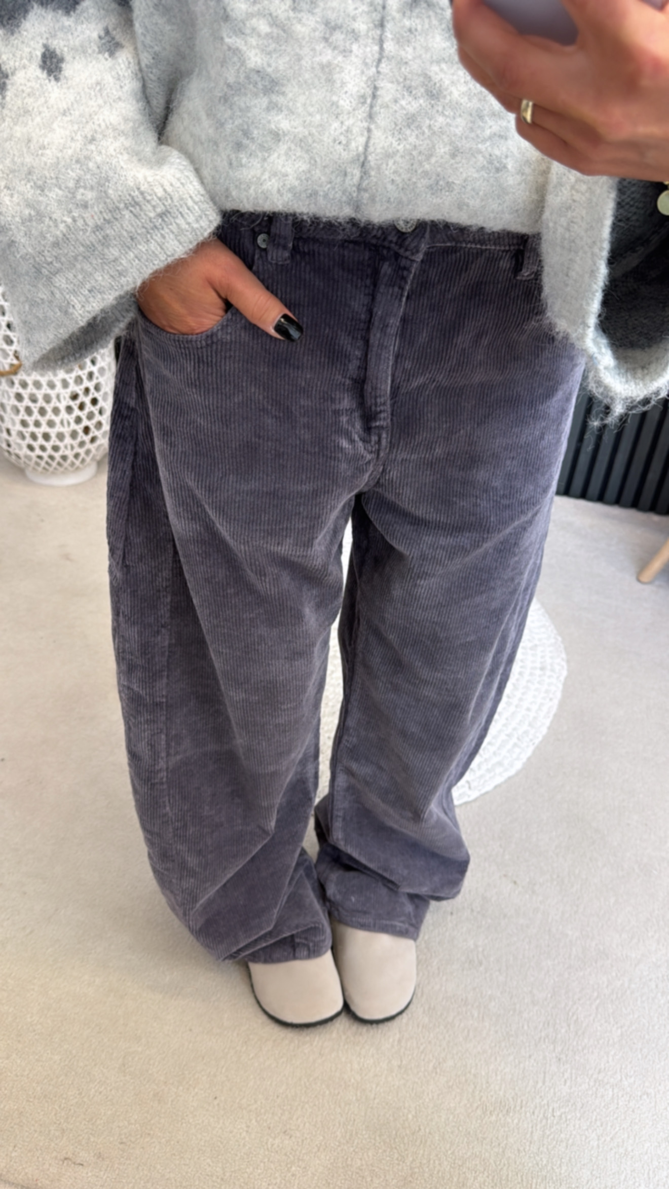 Hose "Cordhose Stonewashed"