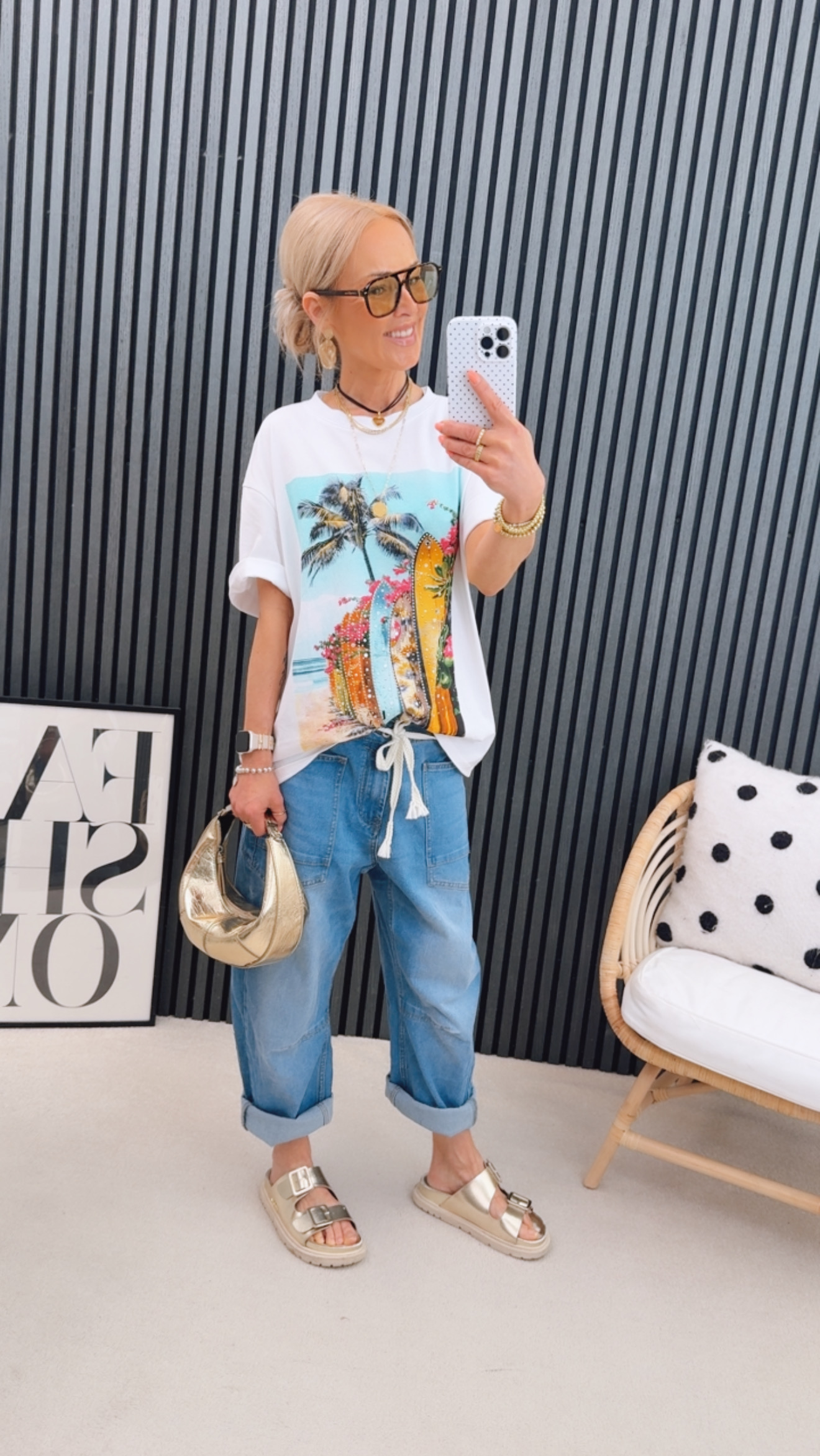 T-Shirt "Glitzer-Surfer"