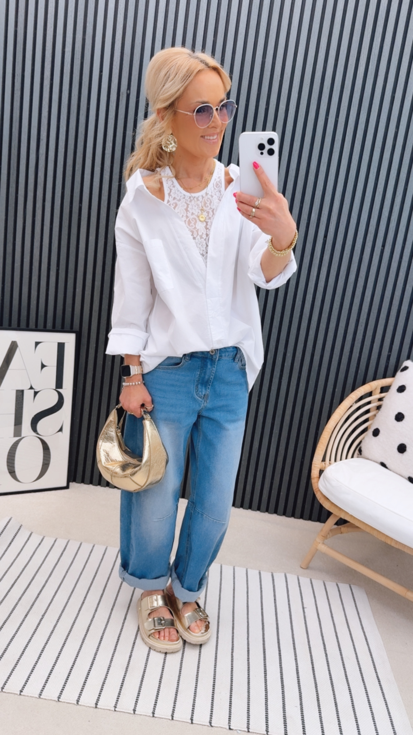 Bluse "Weiss mit Spitze"