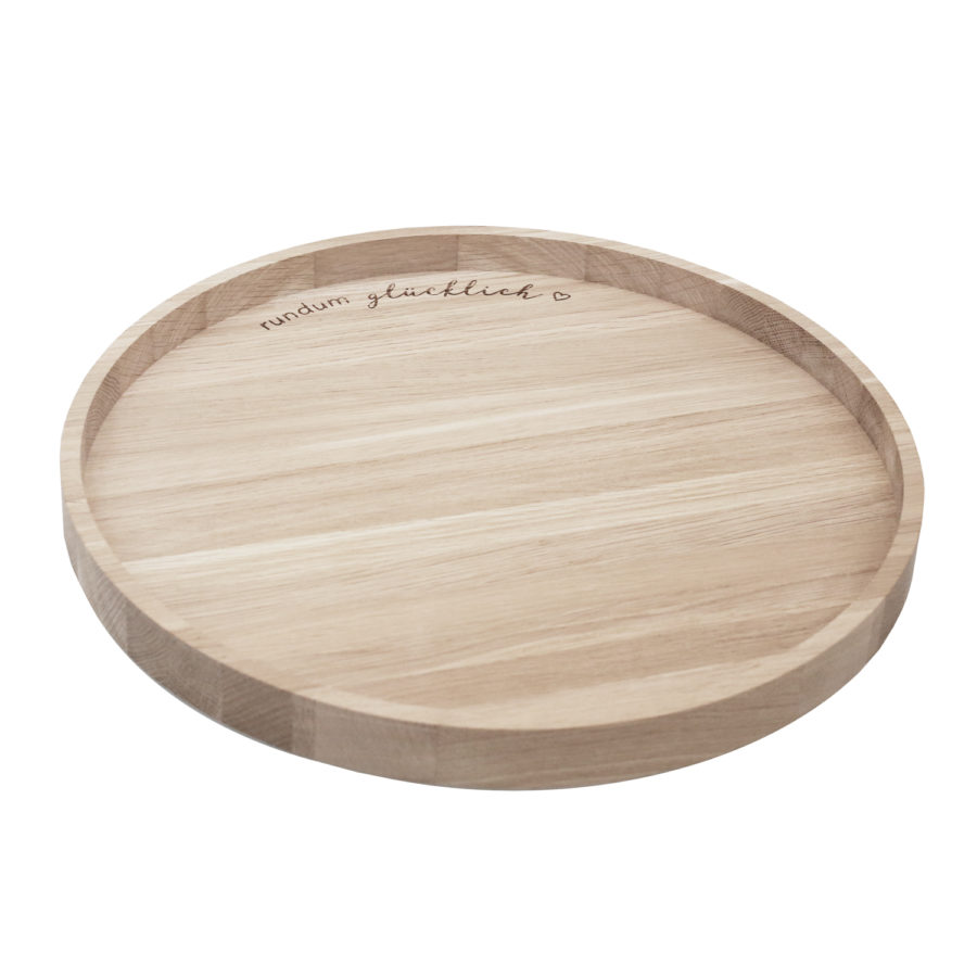 Holztablett "Rundum glücklich" Holztablett "Rundum glücklich"