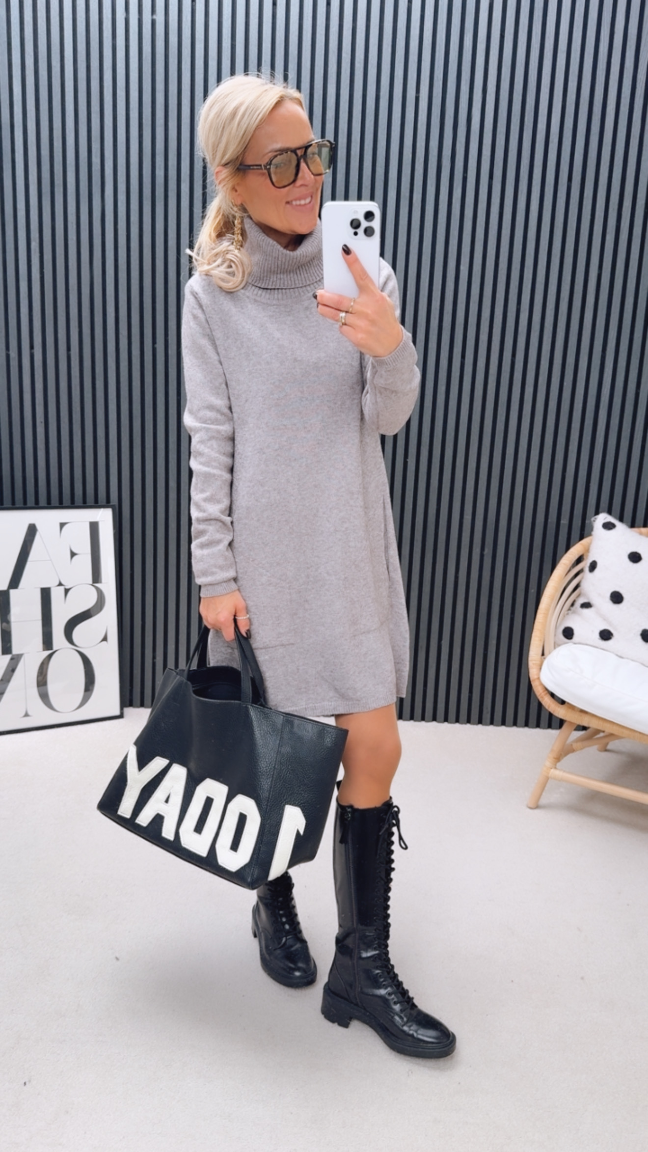 Rollkragenkleid "Maxi Rolli"